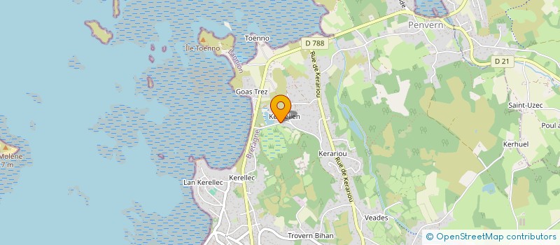 localisation de l'entreprise PYROCONSULTANT à TREBEURDEN