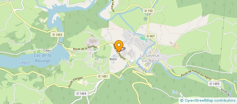 localisation de l'entreprise PYROLAINE à LA SALVETAT-SUR-AGOUT