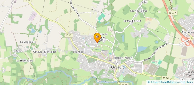 localisation de l'entreprise PYRRHOS à ORVAULT
