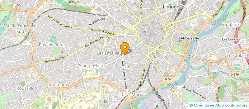 localisation de l'entreprise PYRRHUS à LIMOGES