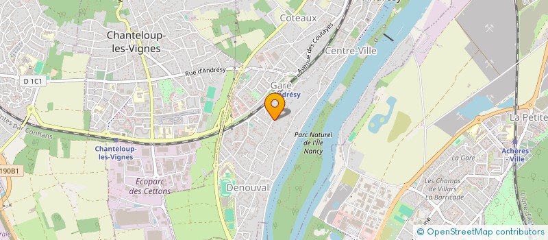 localisation de l'entreprise PYTHAGORE  ANDRESY