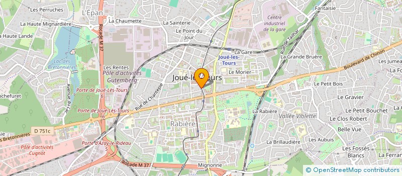 localisation de l'entreprise PYTHALGO  JOUE-LES-TOURS