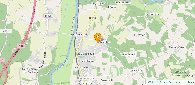 localisation de l'entreprise PZP PATRIMOINE  BUSSAC-SUR-CHARENTE