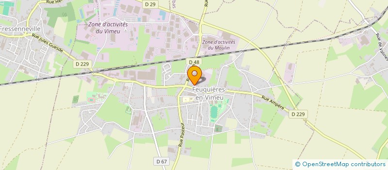 localisation de l'entreprise Q.D.V.  FEUQUIERES-EN-VIMEU