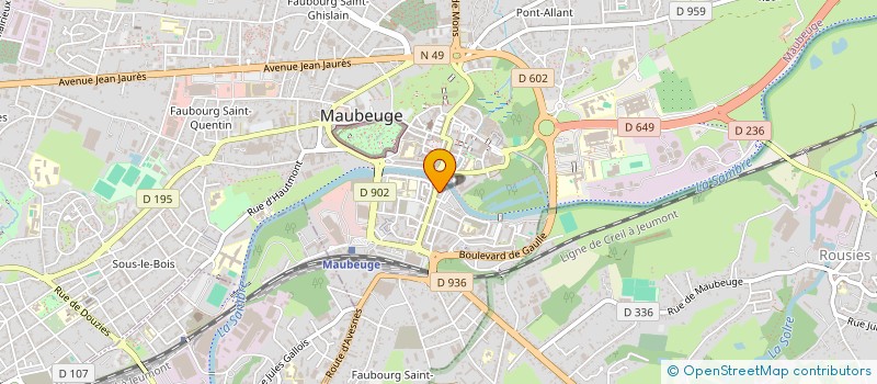 localisation de l'entreprise Q.G.B.B  MAUBEUGE