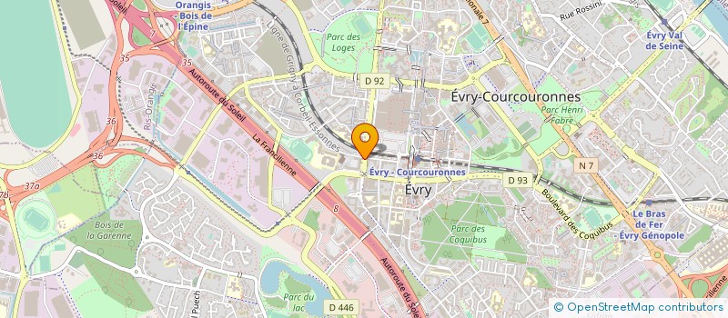 localisation de l'entreprise Q.L.K à EVRY-COURCOURONNES