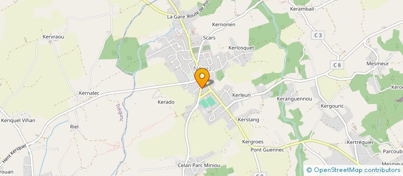 localisation de l'entreprise Q.M.G.  NEVEZ