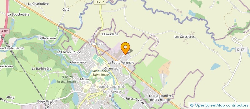 localisation de l'entreprise Q.M.V.- QUALITE MASSIF VENDEEN à SAINT-LAURENT-SUR-SEVRE