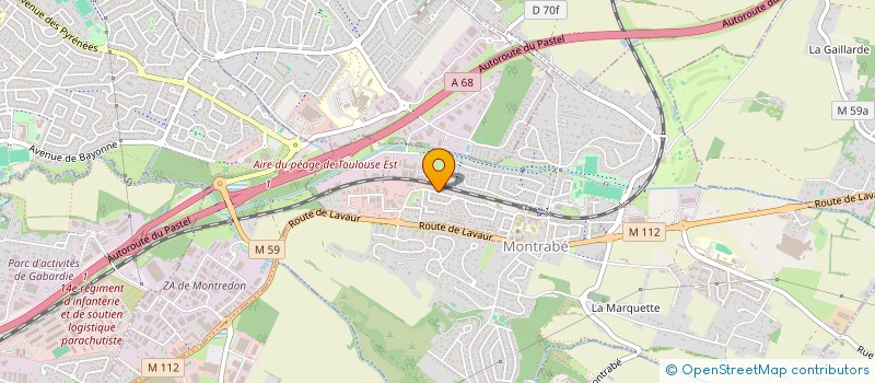 localisation de l'entreprise Q1A2  MONTRABE