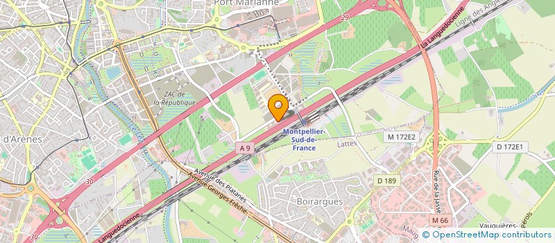 localisation de l'entreprise QAIR ENVIRONNEMENT à MONTPELLIER