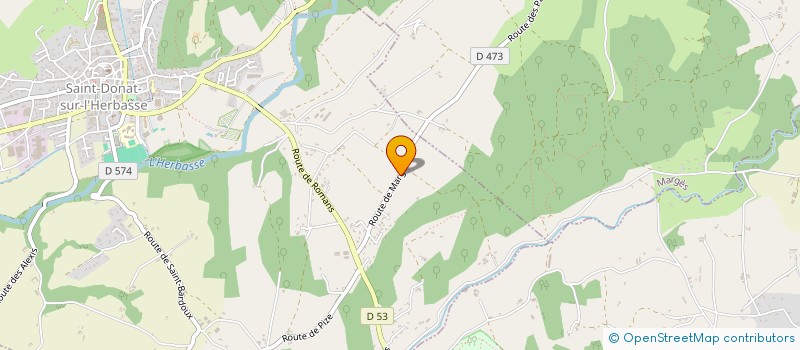 localisation de l'entreprise QAMEA à SAINT-DONAT-SUR-L'HERBASSE