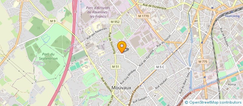 localisation de l'entreprise QAREDATA à MOUVAUX