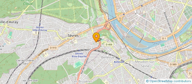 localisation de l'entreprise QATORZE à SEVRES