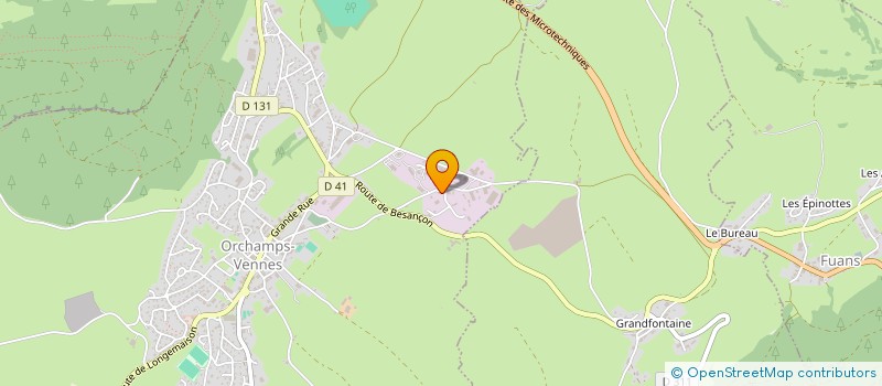 localisation de l'entreprise QB IMMOBILIER  ORCHAMPS-VENNES