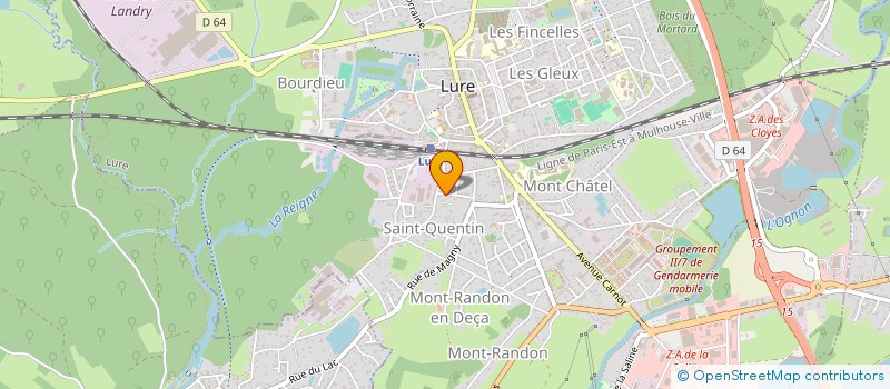 localisation de l'entreprise QBM AUTOMOBILES à LURE