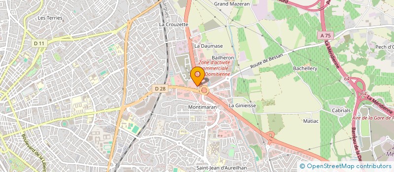 localisation de l'entreprise QCM RESTAURATION  BEZIERS
