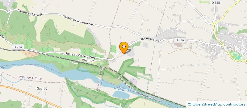 localisation de l'entreprise QES - QUALITE - EQUITE - SOLIDARITE -BIOFUNDS  ALLEX