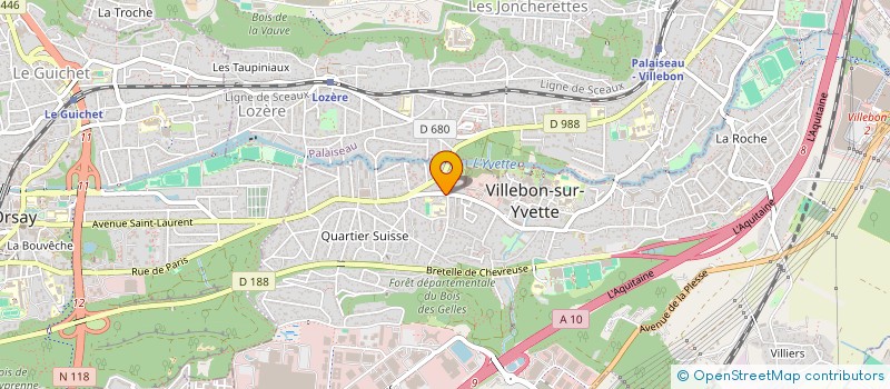 localisation de l'entreprise QEZZIOU TRANSPORT  VILLEBON-SUR-YVETTE