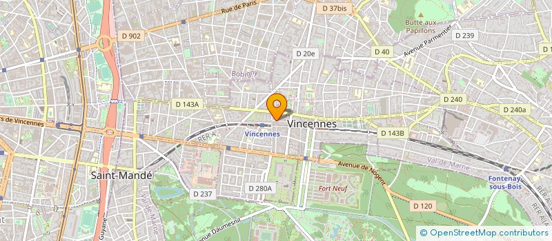 localisation de l'entreprise QF BODYFIT VINCENNES à VINCENNES