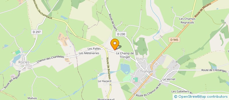 localisation de l'entreprise QG 03  TRONGET