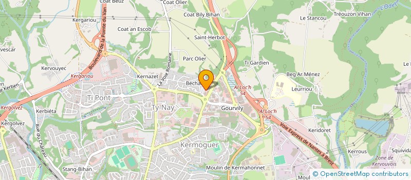 localisation de l'entreprise QGB à QUIMPER