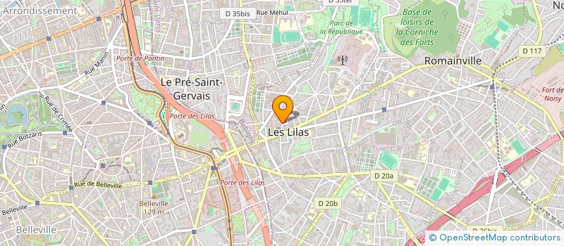 localisation de l'entreprise QILIN EDUC à LES LILAS