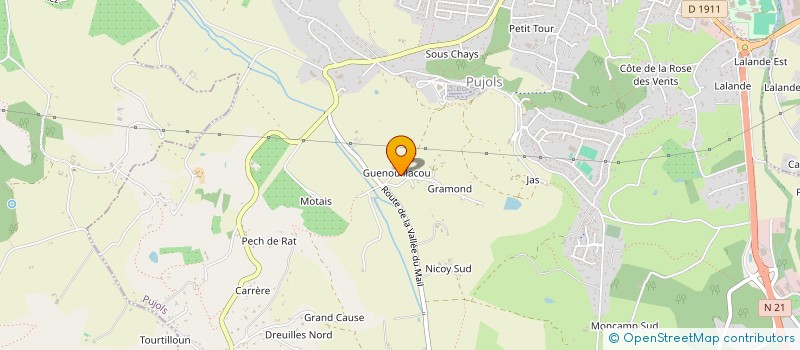 localisation de l'entreprise QLF  PUJOLS