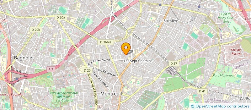 localisation de l'entreprise QM IMMO  MONTREUIL