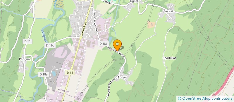 localisation de l'entreprise QP AIN-JURA  IZERNORE