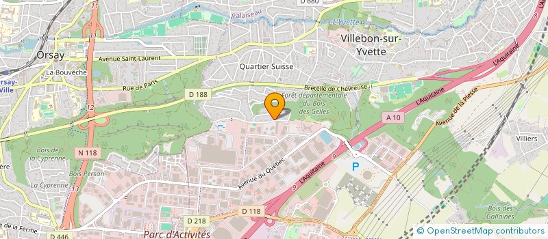 localisation de l'entreprise QPLB FINANCES à VILLEBON SUR YVETTE