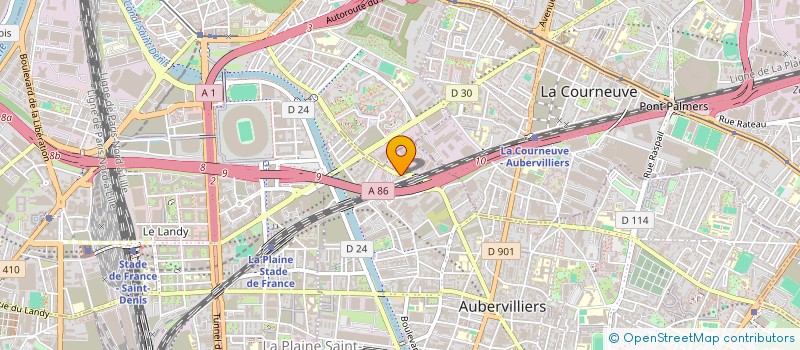 localisation de l'entreprise QRD COMPANY à AUBERVILLIERS