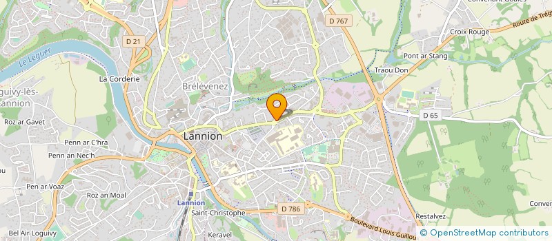 localisation de l'entreprise QSB RENNES à LANNION