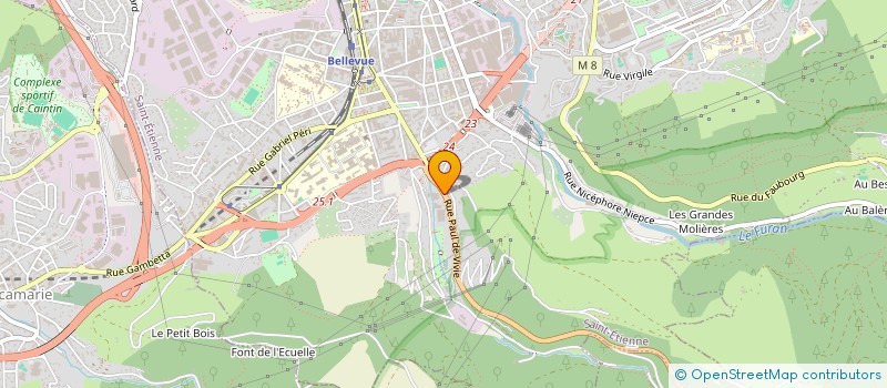 localisation de l'entreprise QSE AGENCEMENT à SAINT-ETIENNE