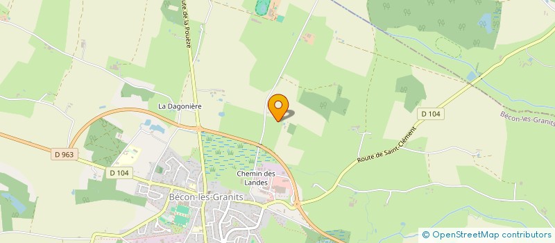 localisation de l'entreprise QSE ENGAGEE à BECON-LES-GRANITS