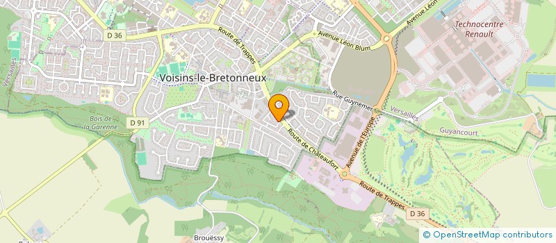 localisation de l'entreprise QSV 78  VOISINS-LE-BRETONNEUX