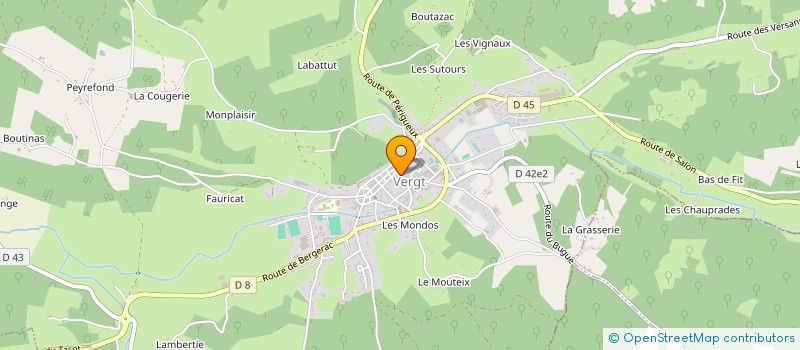 localisation de l'entreprise QUACO à VERGT