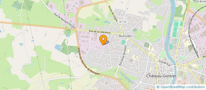 localisation de l'entreprise QUADNOSA  CHATEAU-GONTIER-SUR-MAYENNE