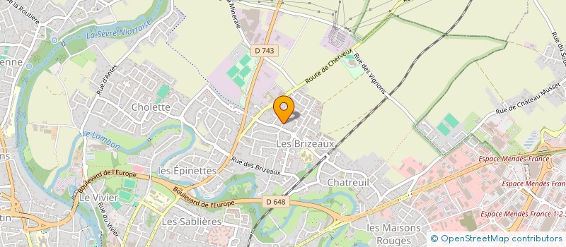 localisation de l'entreprise QUADRA+ à NIORT