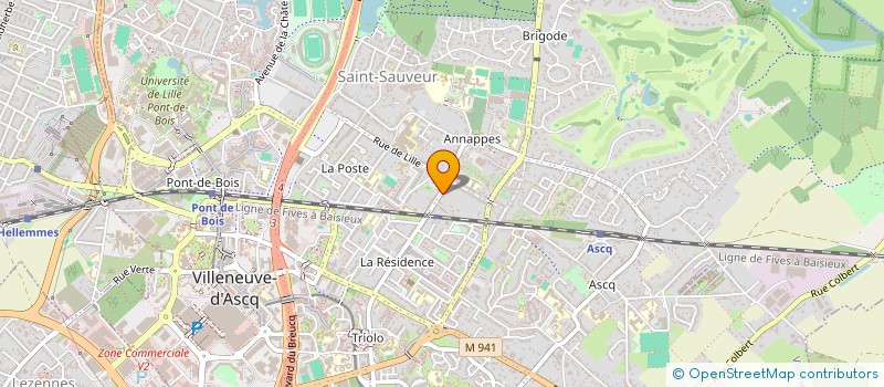 localisation de l'entreprise QUADRA à VILLENEUVE-D'ASCQ