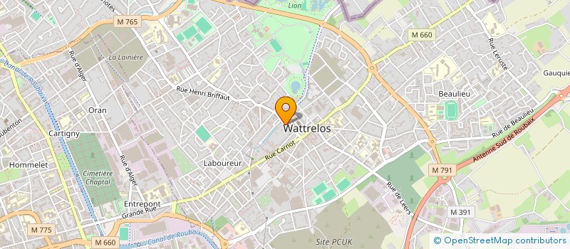 localisation de l'entreprise QUADRA LA CHAINE GRAPHIQUE à WATTRELOS