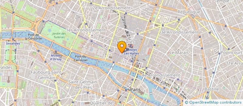 localisation de l'entreprise QUADRANT à PARIS