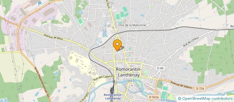 localisation de l'entreprise QUADRARNEX  ROMORANTIN-LANTHENAY