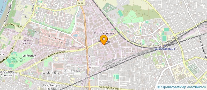 localisation de l'entreprise QUADRATECH à ARGENTEUIL