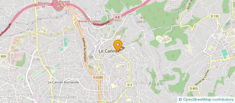localisation de l'entreprise QUADRATIS à LE CANNET