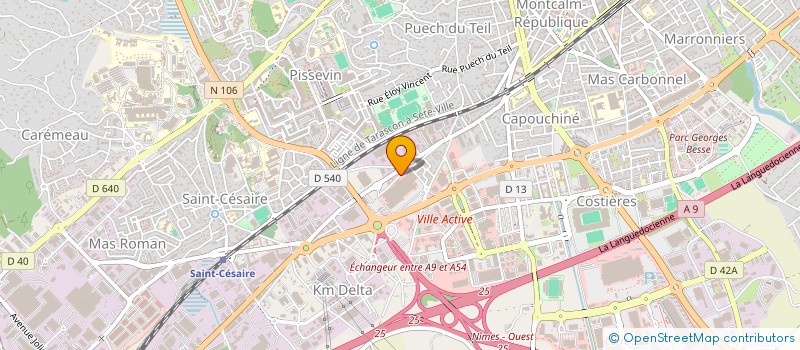 localisation de l'entreprise QUADRATURE COURTAGE ET SERVICES  NIMES