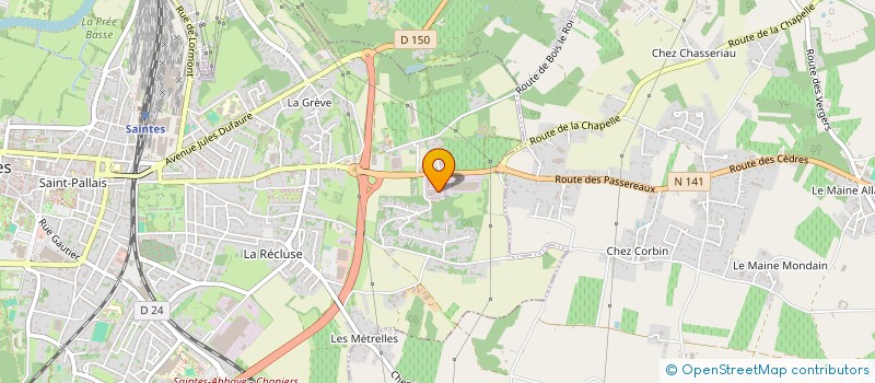 localisation de l'entreprise QUADRI EXPRESS  SAINTES