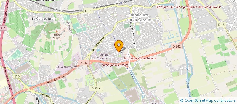 localisation de l'entreprise QUADRI INFRASTRUCTURES  ENTRAIGUES-SUR-LA-SORGUE