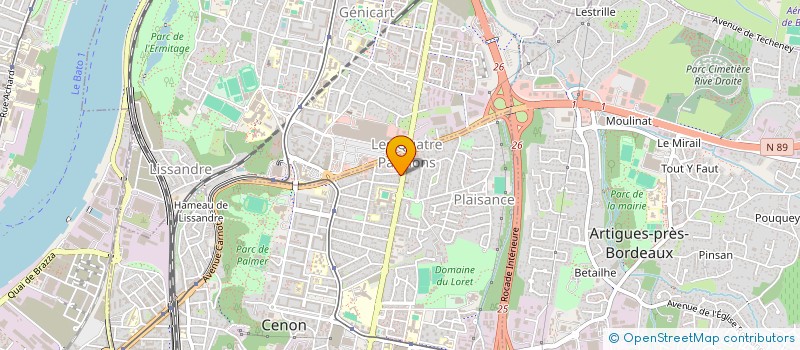 localisation de l'entreprise QUADRIAD CONSULTANT  CENON