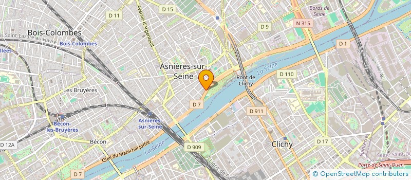 localisation de l'entreprise QUADRIGE à ASNIERES-SUR-SEINE