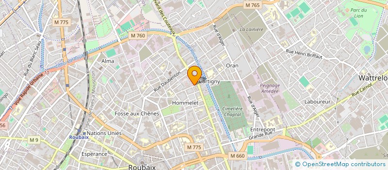 localisation de l'entreprise QUADRILATERE à ROUBAIX